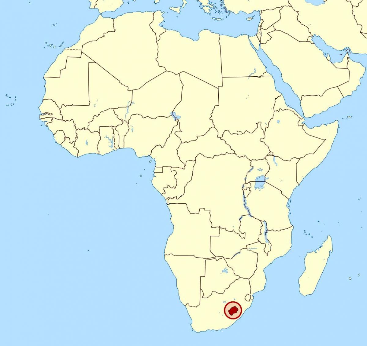 Лесото африкийн газрын зураг