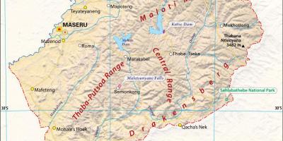 Лесото газрын зураг